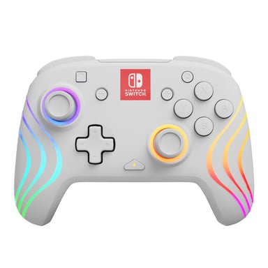 PDP Afterglow Wave Manette de jeu Nintendo Switch, Nintendo Switch OLED, Blanc