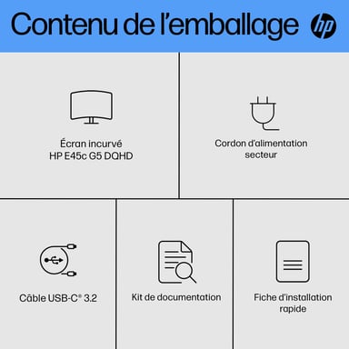 HP Monitor curvo DQHD E45c G5