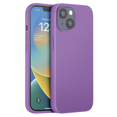 Coque pour iPhone 14 Édition Color Skin en TPU avec Intérieur Doux Violet clair