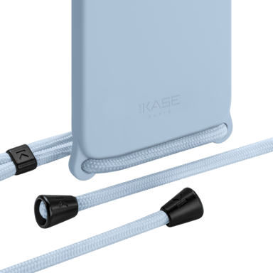 Funda bandolera de gel de silicona suave para Apple iPhone 12 Pro Max, azul lila