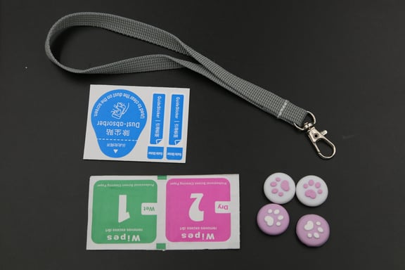 Funda con 8 accesorios para Nintendo Switch OLED, Rosa/Azul