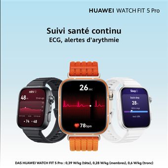Montre connectée Huawei Watch Fit 5 Pro Bluetooth avec bracelet en nylon - vue 5