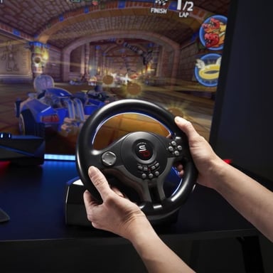 Subsonic SV200 Noir, Gris USB Volant + pédales Nintendo Switch, PC, PlayStation 4, Xbox