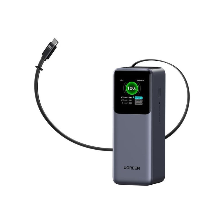 Power bank UGREEN Nexode 20000mAh avec câble rétractable Neuf