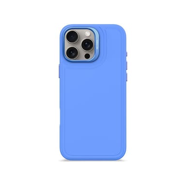 Coque pour iPhone 16 Pro Max Gamme Stacks MagSafe en Silicone Antimicrobienne Bleu