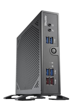 Shuttle XPC slim Barebone DS50U3, Intel i3-1315U, 2x LAN (1x 2,5Gbit ,1x 1Gbit), 1xCOM,1xHDMI,1xDP, 1x VGA, senza ventola, funzionamento 24/7