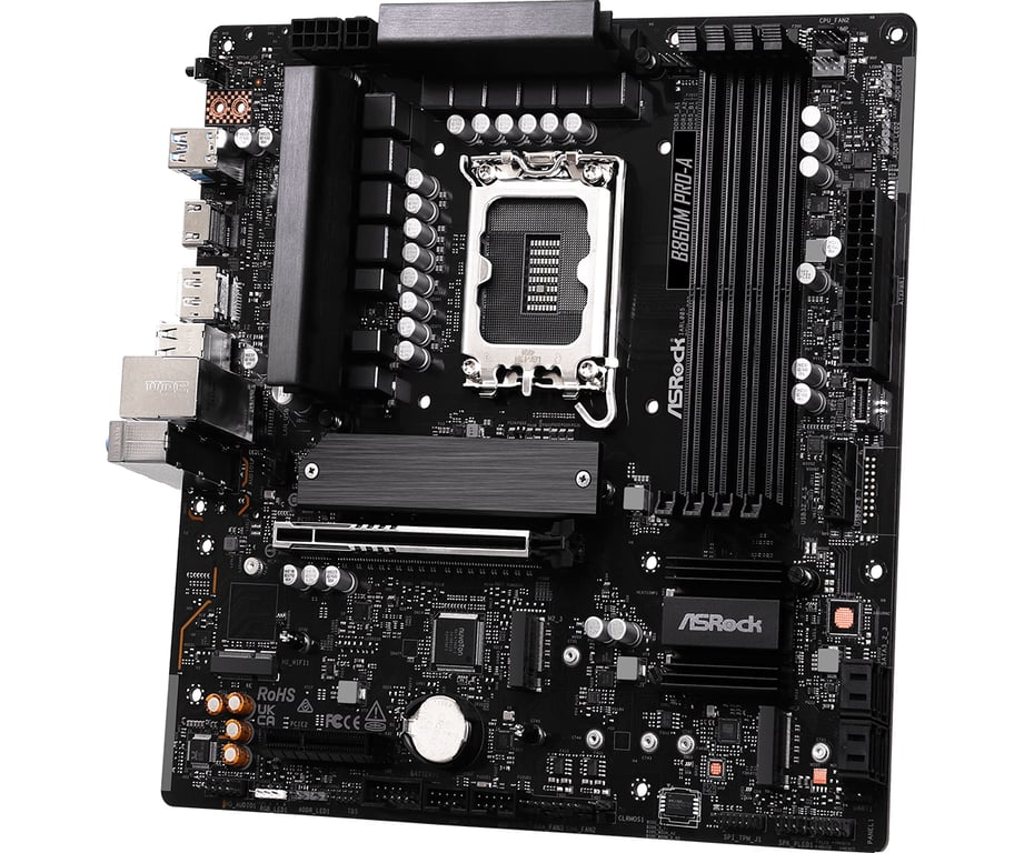 Asrock B860M Pro A Intel B860 LGA 1851 Socket V1 micro ATX Neuf - vue 2