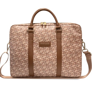 Guess Bolsa para portátil de 16'' Modelo G Cube Marrón