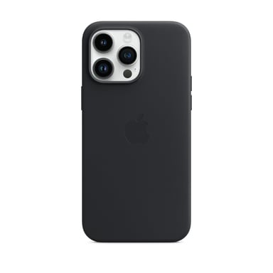 Coque en cuir avec MagSafe pour iPhone 14 Pro Max Noir