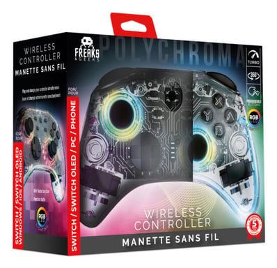 Freaks and Geeks 299296 accessoire de jeux vidéo Transparent Bluetooth Manette de jeu Nintendo Switch