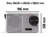 Radio portátil a pilas - Mini radio de bolsillo - Radio AM/FM con conector para auriculares (HPG311R)