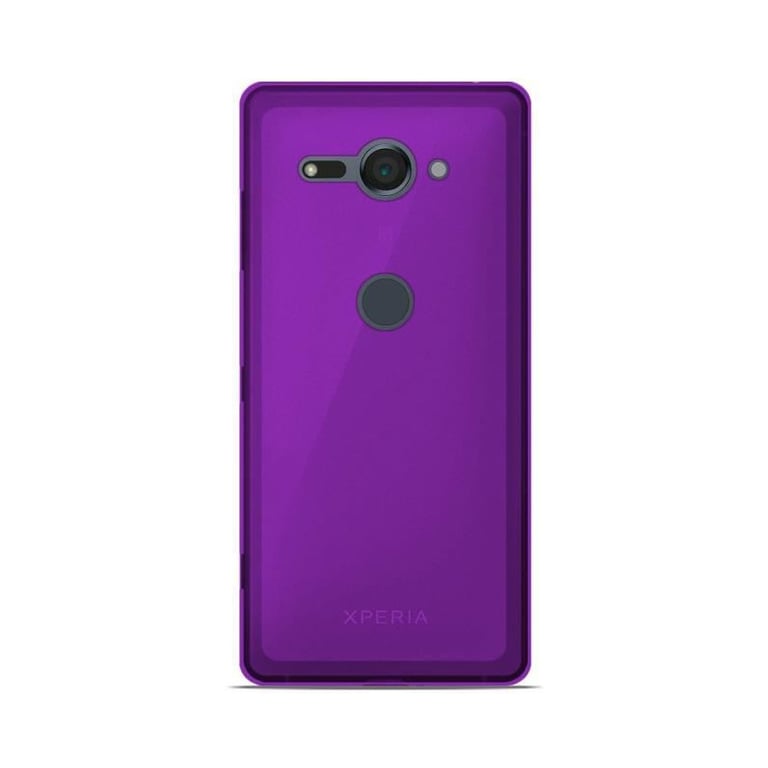 Coque silicone unie compatible Givré Violet Sony Xperia XZ2 Compact