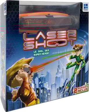 Gioco da tavolo - MEGABLEU - Laser Shoot - Duello al laser con maschere e vite da perdere