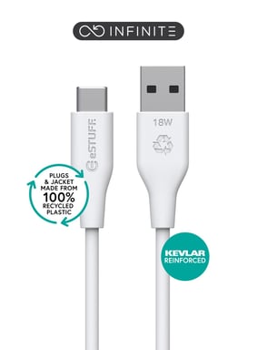 eSTUFF ES605170 câble USB USB 2.0 1 m USB C USB A Blanc