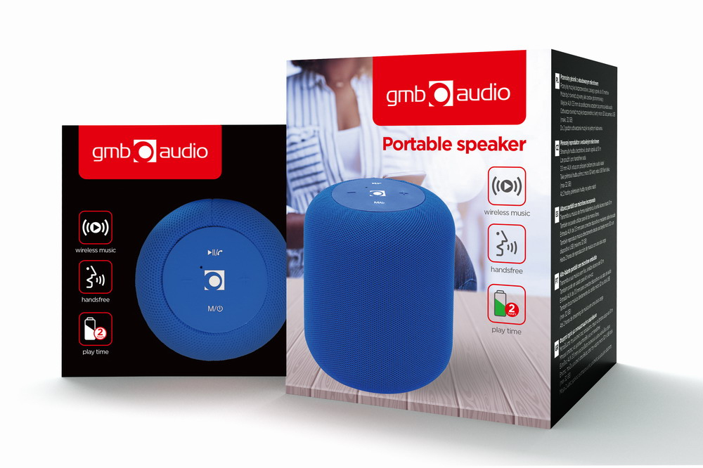 Enceinte Gembird SPK-BT-15-B – Portable Mono, Bluetooth, 5W