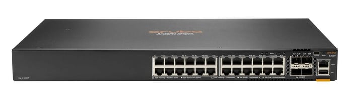 HPE Aruba Networking CX 6200F 24G Class-4 PoE 4SFP+ 370W Géré L3 Gigabit Ethernet (10/100/1000) Connexion Ethernet, supportant l'alimentation via ce port (PoE) 1U
