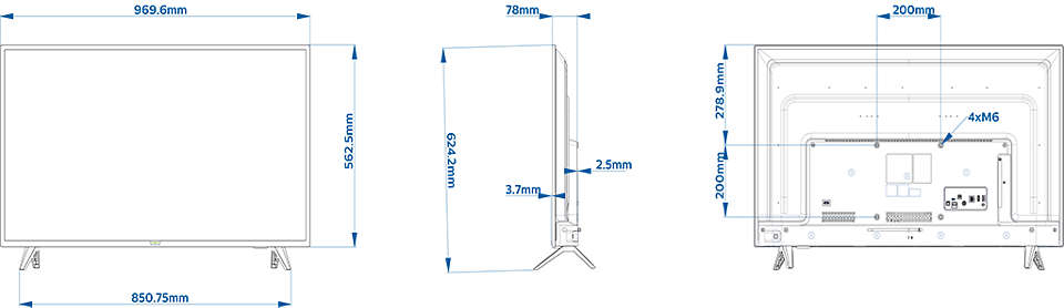 Philips 43HFL511412 - vue 4