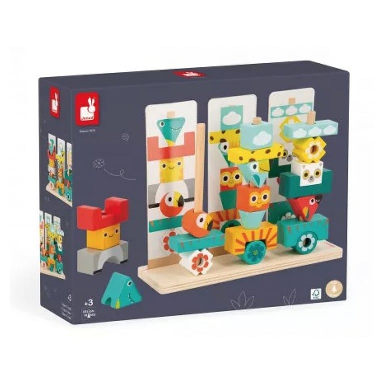 Jeu d'observation en bois : Totem Tropik Juratoys Janod - vue 2