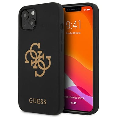 Funda Guess para iPhone 13 mini 5.4'' negro Silicona 4G Logotipo