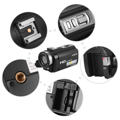 Caméra Numérique Écran 3'' Full HD 1080P Photo Vidéo 24MP Zoom 16x Nocturne YONIS