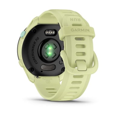 Garmin Forerunner 70 - Reloj GPS de running AMOLED 1,2'' Táctil Pulsera amarillo limón Negro 5 ATM