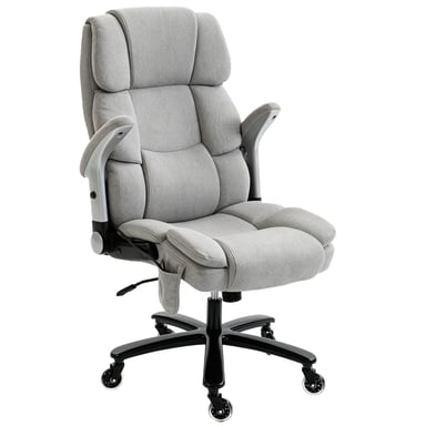 Roline Chaise de bureau gris clair 180 kg accoudoirs relevables