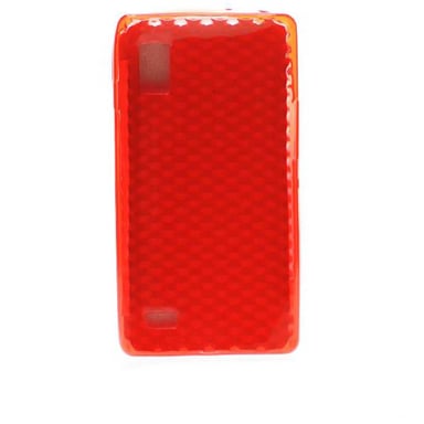 Coque silicone unie compatible Givré Rouge LG Optimus L9