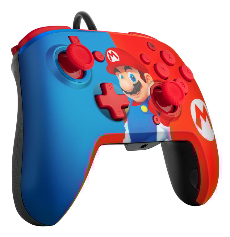 PDP REMATCH: Power Pose Mario Bleu, Rouge USB Manette de jeu Analogique/Numérique Nintendo Switch, Nintendo Switch OLED - Très bon état