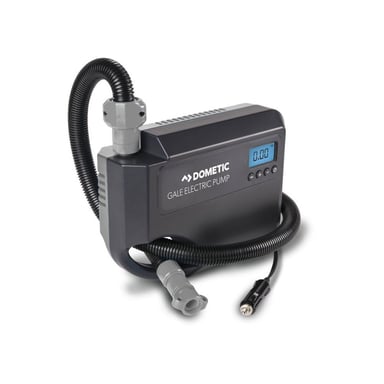 Pompa elettrica 12 V Dometic Gale con schermo digitale e 6 adattatori Nero e grigio