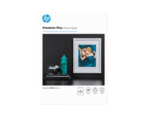HP Papier photo à finition brillante Premium Plus - 20 feuilles/A4/210 x 297 mm