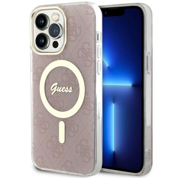 Guess 4G MagSafe - Coque pour iPhone 14 Pro Max (Rose) - 3666339118297