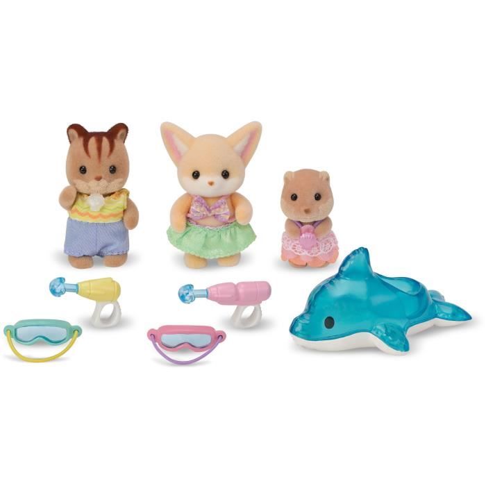 Sylvanian Family : Le trio des bébés à la piscine Epoch d'enfance - vue 4