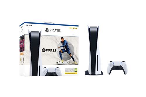 Pack Consola Estándar Sony PS5 + FIFA 23 + Horizon Forbidden West + Auriculares Inalámbricos Sony Pulse 3D