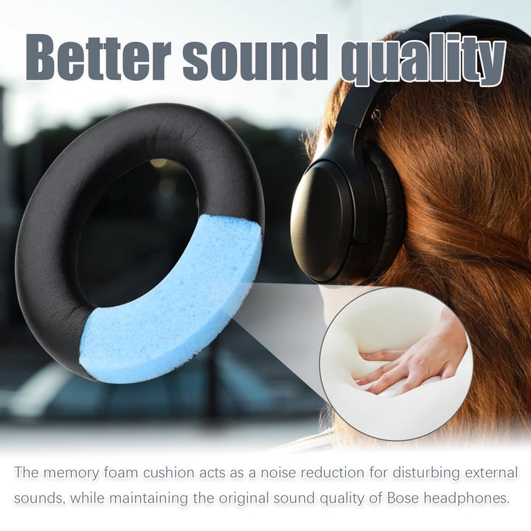 Coussinets pour Bose QC35 I/II, QC25, QC15, QC 2 AE 2, AE 2i, AE 2w, SoundTrue Blue - Neuf