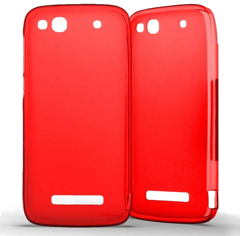 Coque silicone unie compatible Givré Rouge Alcatel One Touch Idol Alpha