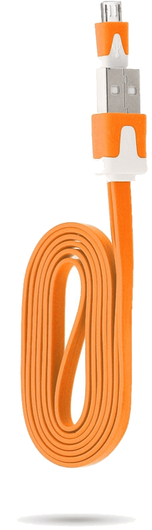 Cable Noodle 1m pour Manette Playstation 4 PS4 USB / Micro USB 1m Noodle Universel Universel (ORANGE