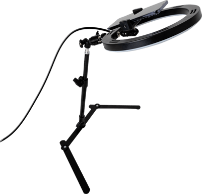 BigBen Connected Influence Macro Kit de anillo de luz blanca con trípode de mesa Negro