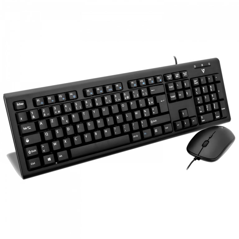 V7  CKU200FR - Ensemble clavier et souris - USB - Fran&ccedil;ais - noir