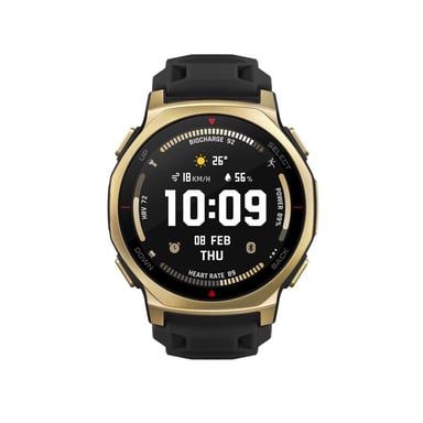Amazfit T-Rex 3 Pro GPS, Boitier doré de 44 mm et bracelet noir