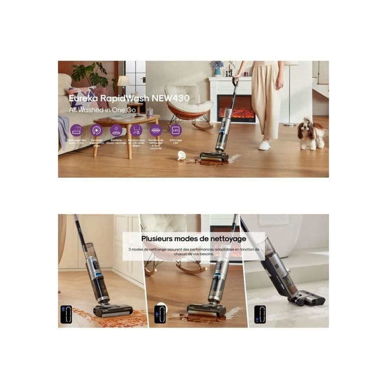 Eureka NEW430 aspirateur balai et balai électrique Batterie Sans sac 2 6 Ah Neuf - vue 3