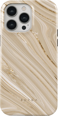 Burga Funda para iPhone 14 Pro modelo Tough A prueba de golpes Full Glam Beige