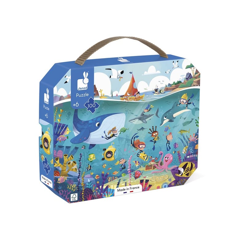 Puzzle 100 pièces Janod Les fonds marins - vue 2