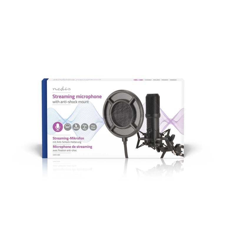 Microphone Nedis GSMIC410BK – USB, Bras Articulé, Filtre Anti-pop - vue 2