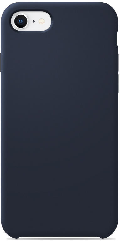 Coque silicone unie compatible Soft Touch Bleu nuit Apple iPhone 7 Plus