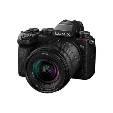 Panasonic Lumix S5 + 20-60mm F/3.5-5.6 + 50mm F/1.8 Cuerpo MILC 24,2 MP CMOS 6000 x 4000 Pixeles Negro