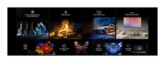 TCL C79K 98C79K TV 2,49 m (98'') 4K Ultra HD Smart TV Wifi Métallique 3000 cd/m²