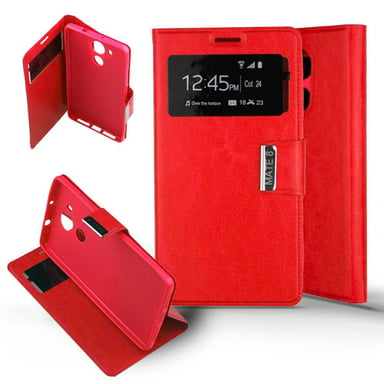 Etui Folio Rouge compatible Huawei Mate 8