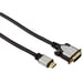 Cable adaptador, DVI macho - HDMI macho, dorado, doble blindaje, 1,80 m