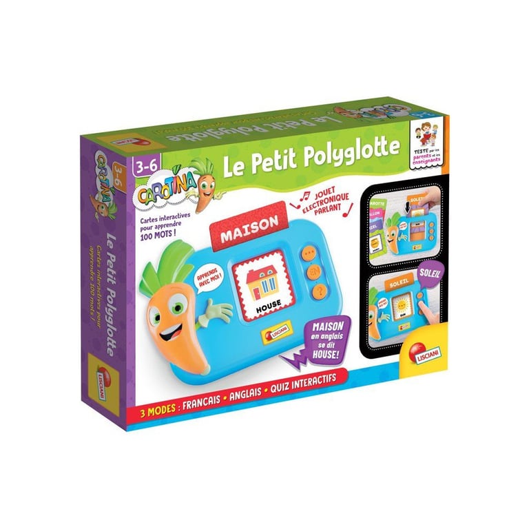 Jeu Éducatif Bilingue Parlant Carotina Le Petit Polyglotte – 100 Mots Français Anglais