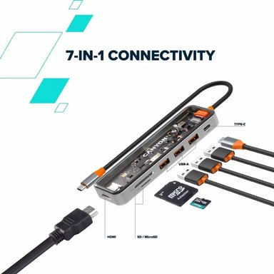Canyon DS-13 USB Tipo C 5000 Mbit/s Gris